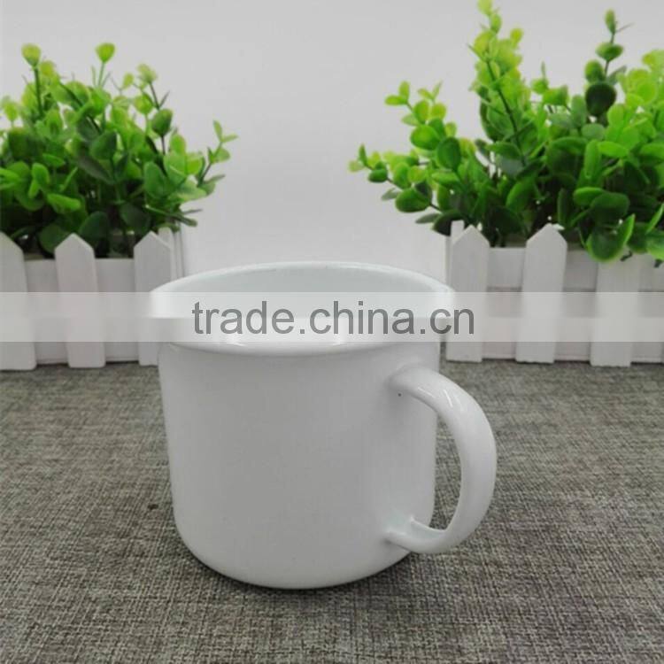 Promotional gift items High Quality Personalized private label white enamel camping mug enamel cup enamelware wholesale