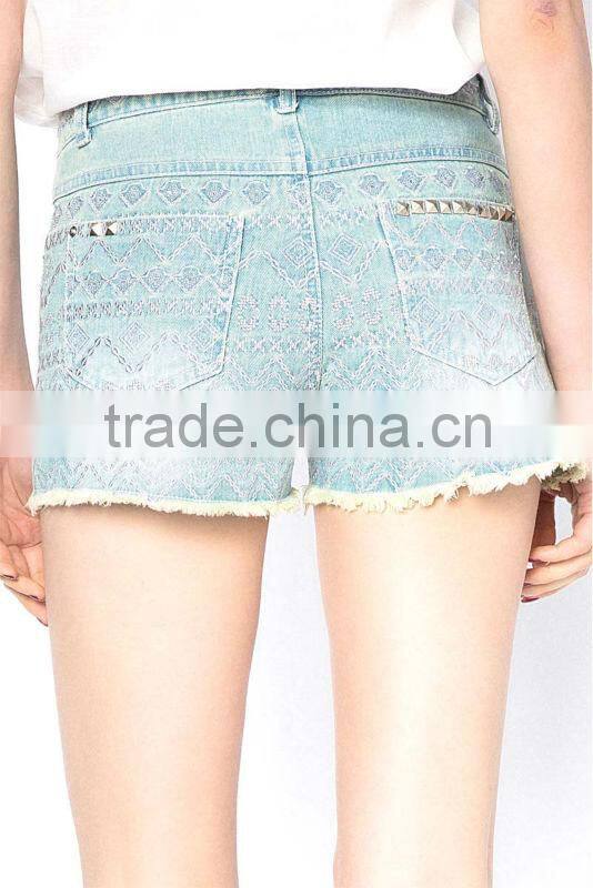 Women Fashion Design Casual Jeans Shorts Cotton Fashion Apparels