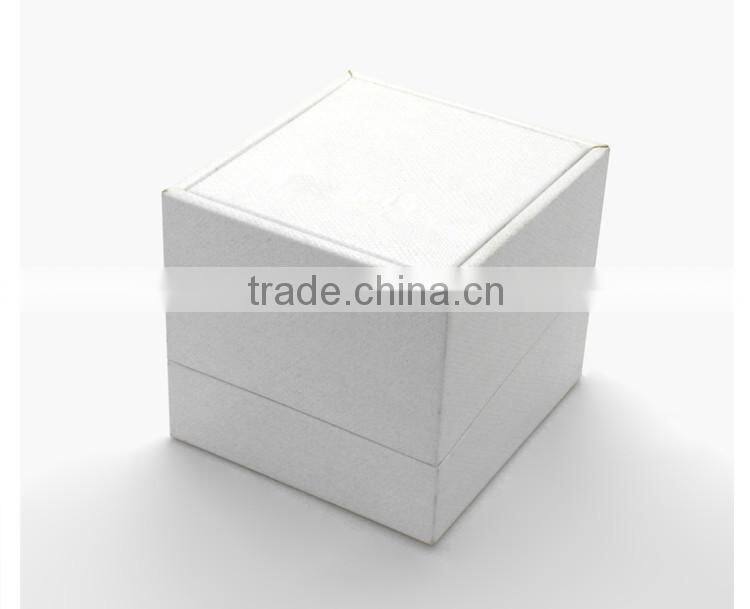 High-grade white custom made LOGO PU jewelry Box Wholesale