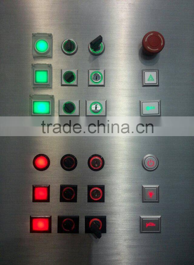 1NO 1NC 22mm flat lockout emergency led usb push pull button switch