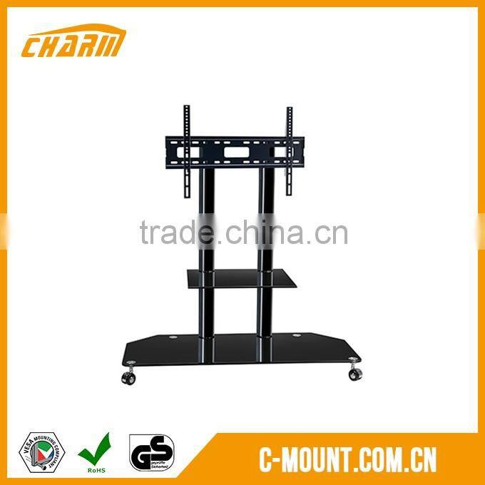 Tv cabinet with wheels for 32-65", OEM l shaped tv cabinet