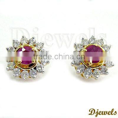 Diamond Earrings, Diamond Gold Earrings, Diamond Jewelry