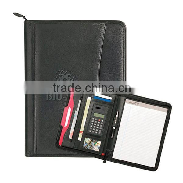 A4 fashion faux leather padfolio conference