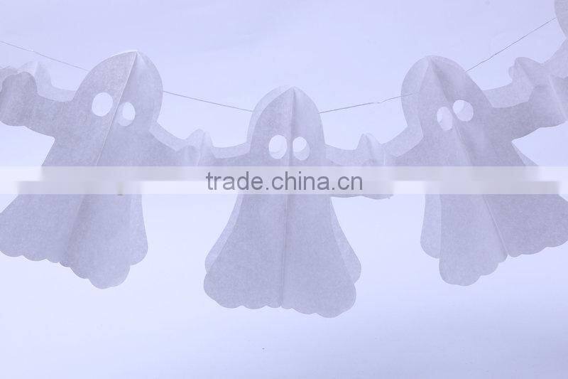 Hot sale Halloween garland spider skull paper garland flower tassel garland