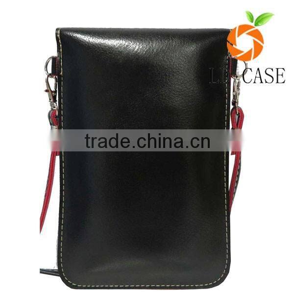 Cross body leather pouch, cell phone cross body leather pouch