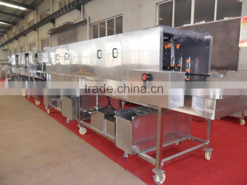 SUS vegetable basket washing machine/poultry crate washer/plastic pallets washing machine