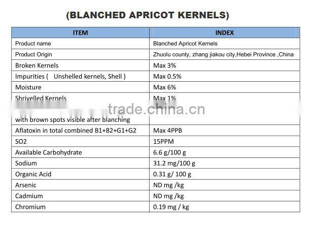 Dried Sweet Apricot Kernel Slice for Food industry