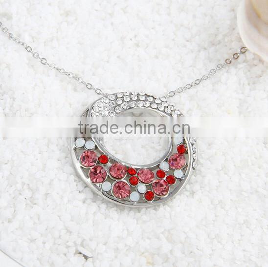 Women's Rhinestone Chain Crystal Necklace Pendant Lady's Fashion Jewelry