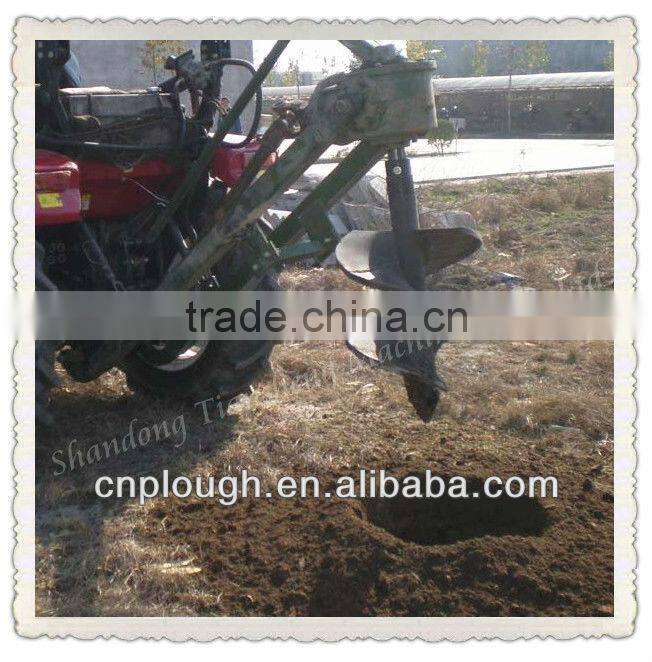 Tree planting machine post hole digger