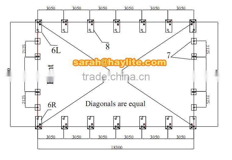 Construction steel structure warehouse Tent 40FT x60FT