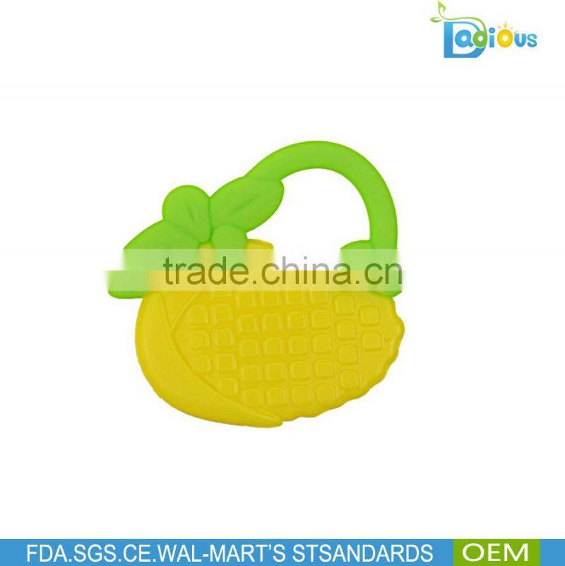 Wholesale BPA Free Natrual Soft Toy Silicone Baby Teether fish shape infant teether