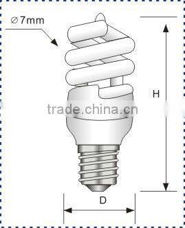 t2 full spiral energy saving bulb cfl lamp