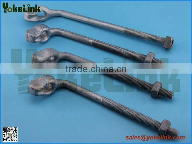 Hot Dip Galvanized Angle Thimbleye bolt per ASTM A153