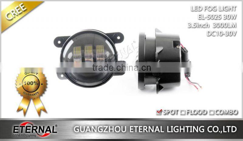 30W universal led fog light headlamp high power offroad Jeep wrangler rubicon work led driving light