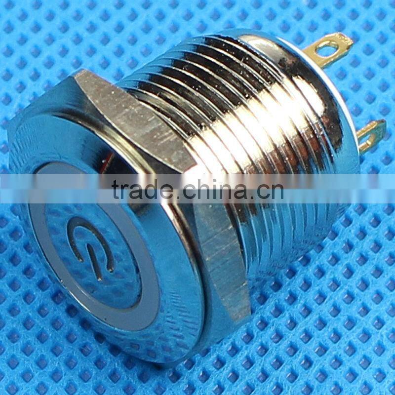 Daier power symbol 16mm illuminated push button switches