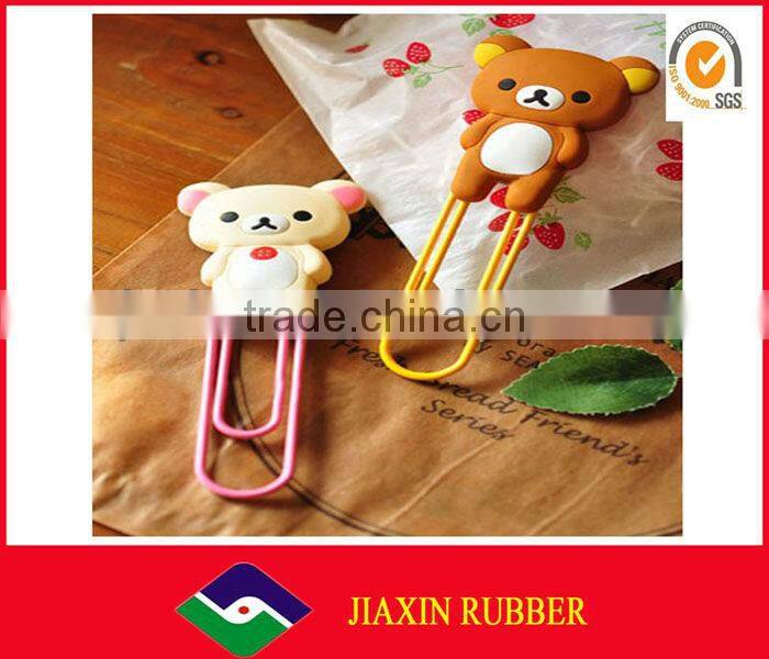 Colorful silicone/pvc bookmarks for christmas JX-10032