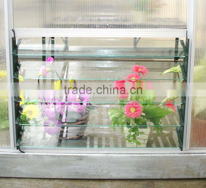 online shop alibaba - greenhouse aluminum window blind / louver with glass or polycarbonate sheet