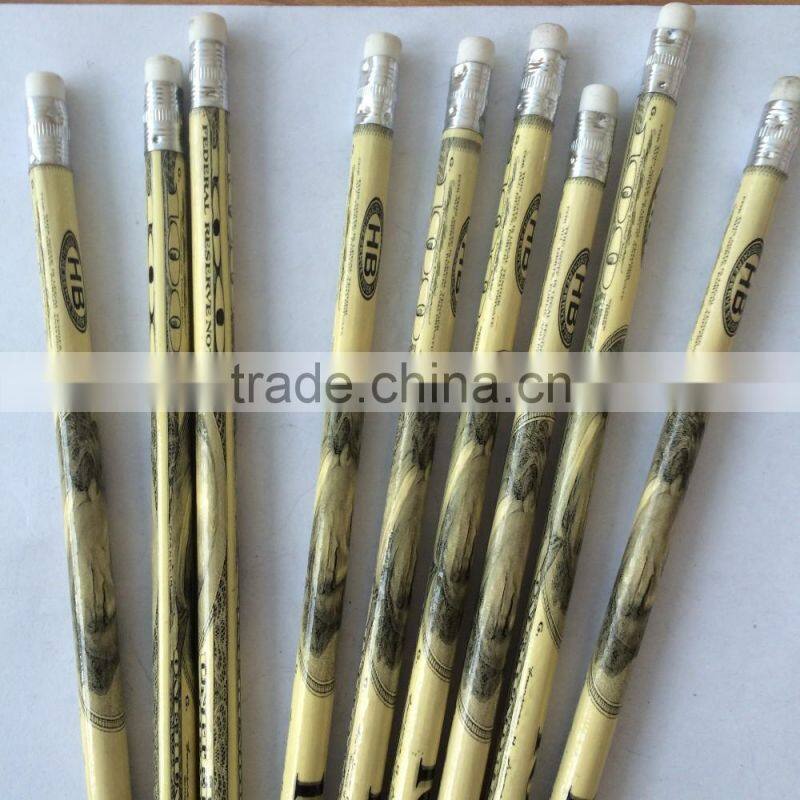 Wooden cheap wholesale pencils with eraser from chinese factory
