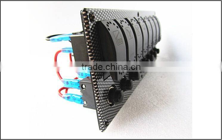 Led rocker switch dashboard panel 8gang