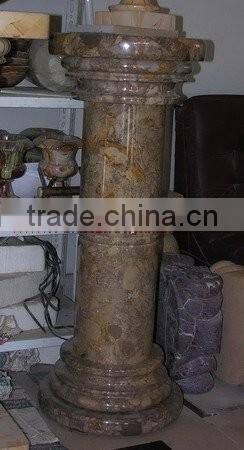 NEW COREL GEM MARBLE PEDESTAL