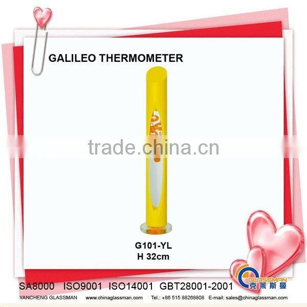 G101-YL decoration thermometer galileo thermometer