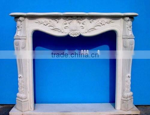 Alibaba website natural white marble gas fireplace