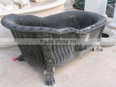 Black Marble Bathtub With Legs