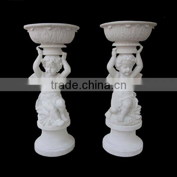 Garden Natural Stone Angel Flower Pots