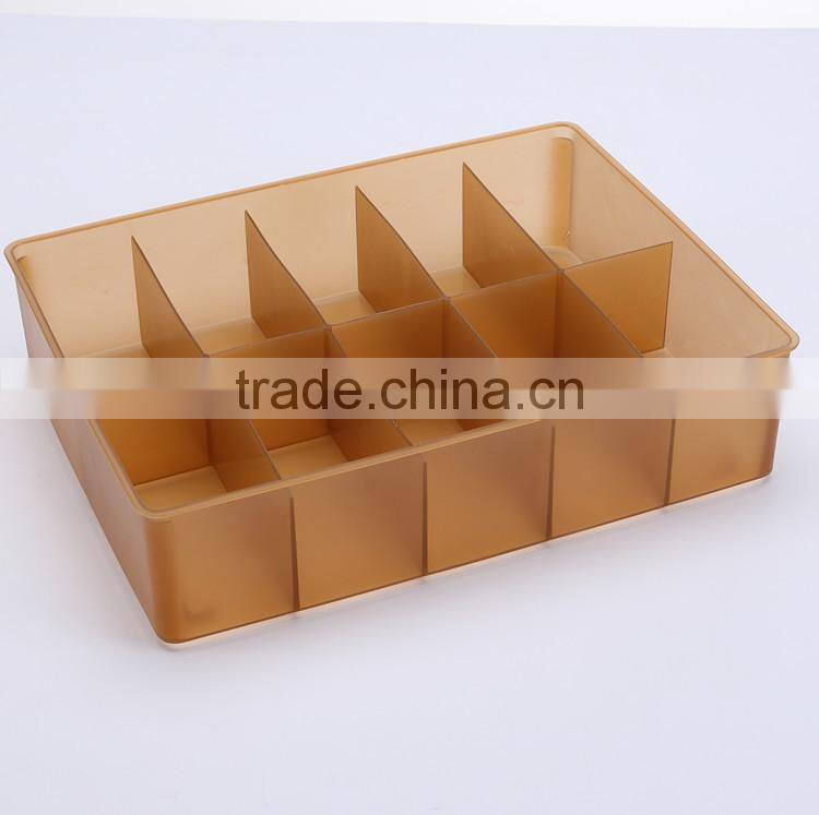 Hot Selling 10Grid Plastic Frosted Underwear Box