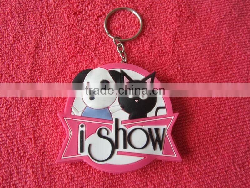 2014 Custom design PVC rubber keychain
