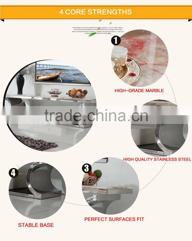 Wholesale High Quality Home Furniture Stainless Steel TV Stand Modern E395
