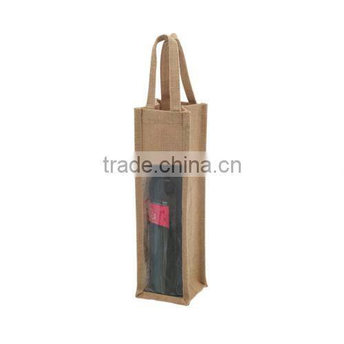 jute single bottle bag red wine gift bag