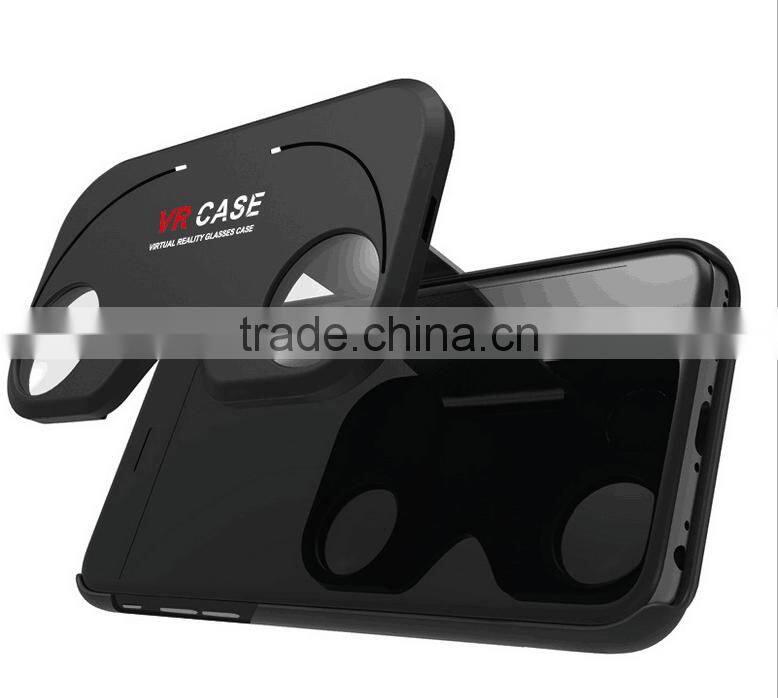 Newest 3D VR Glasses Case for iPhone 6 Plus 2 in 1 function Hybrid ABS and PC Virtual Reality Lens Cover for iPhone
