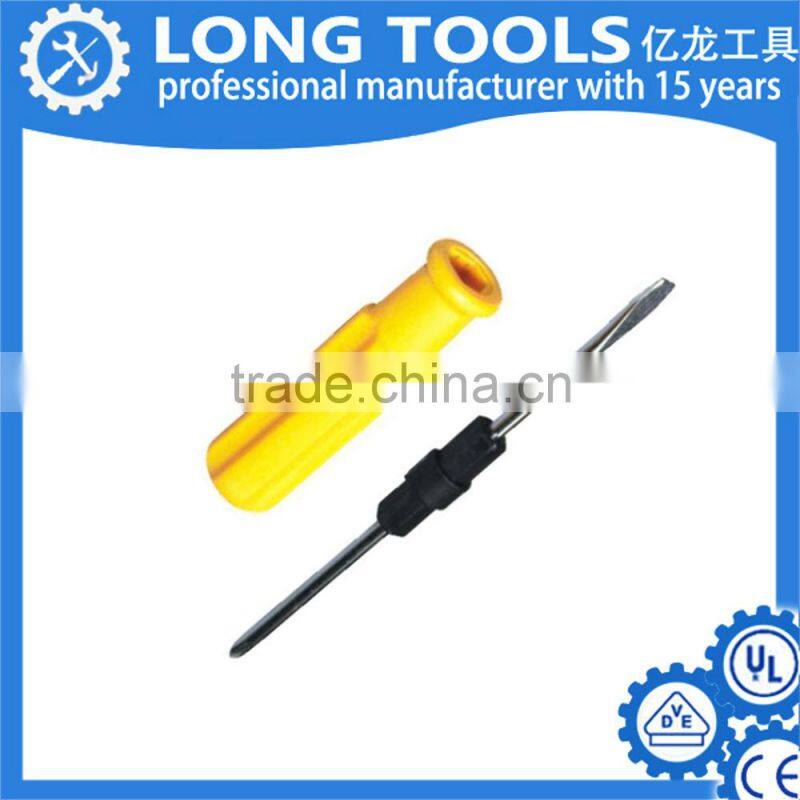 Hot sale plastic handle carbon steel mini slotted screwdriver