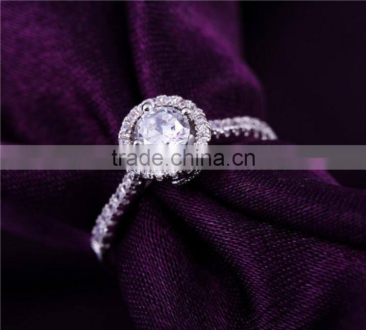 Wholesale Stock Small Order Fashion Women High Quality Zircon Ring
