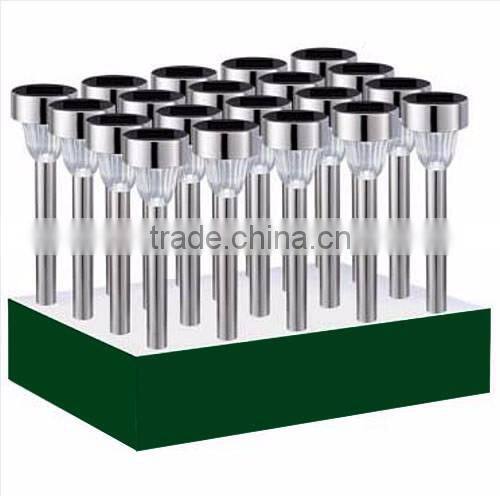 12-PC PDQ Stainless Steel Super WARRIOR Solar Path Light