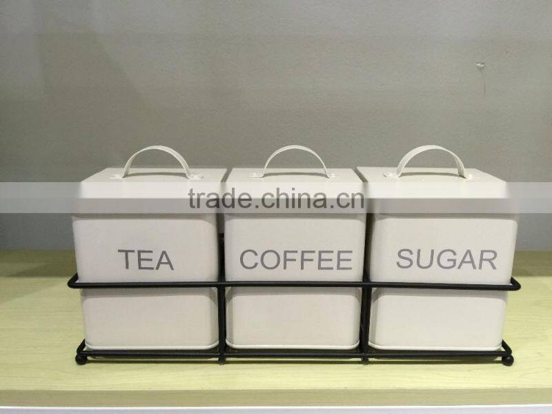 SET 0181 retro classic round sugar tea coffee canister