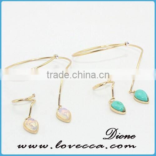 wholesale special shape wire semi-precious stone bracelet