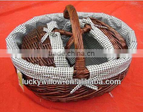 christmas empty wicker basket wholesale