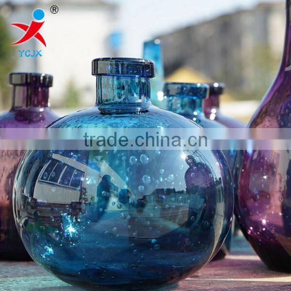 Manufacturers wholesale hand made glass vase art creative bubbles Hydroponic plant water bottle of flower arranging furnishing a