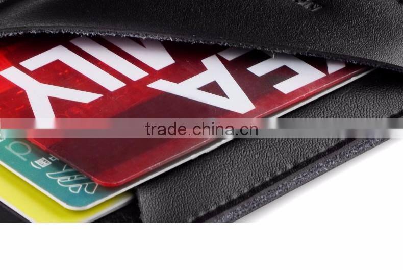 Crosshatch Black Front Pocket card holder Slim Wallet RFID Blocking
