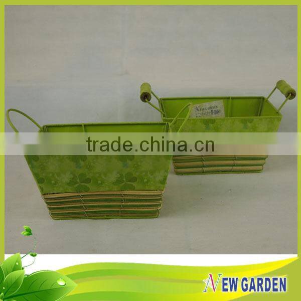 Functional Low Price Excellent Design Rattan And Metal Flower Pots Plastic Liners