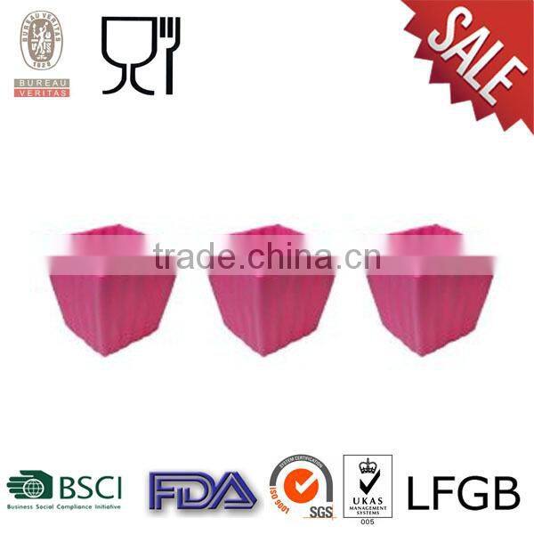 Plastic Square Melamine Flower Pot with black color