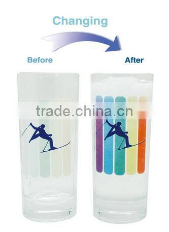 Custom LOGO Printed Cold Color Changing Glass Cups