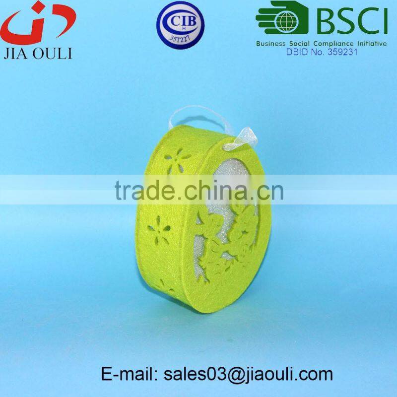 BSCI Audit Factory new design Easter decorations with LED light non-woven hanging eggs decorations