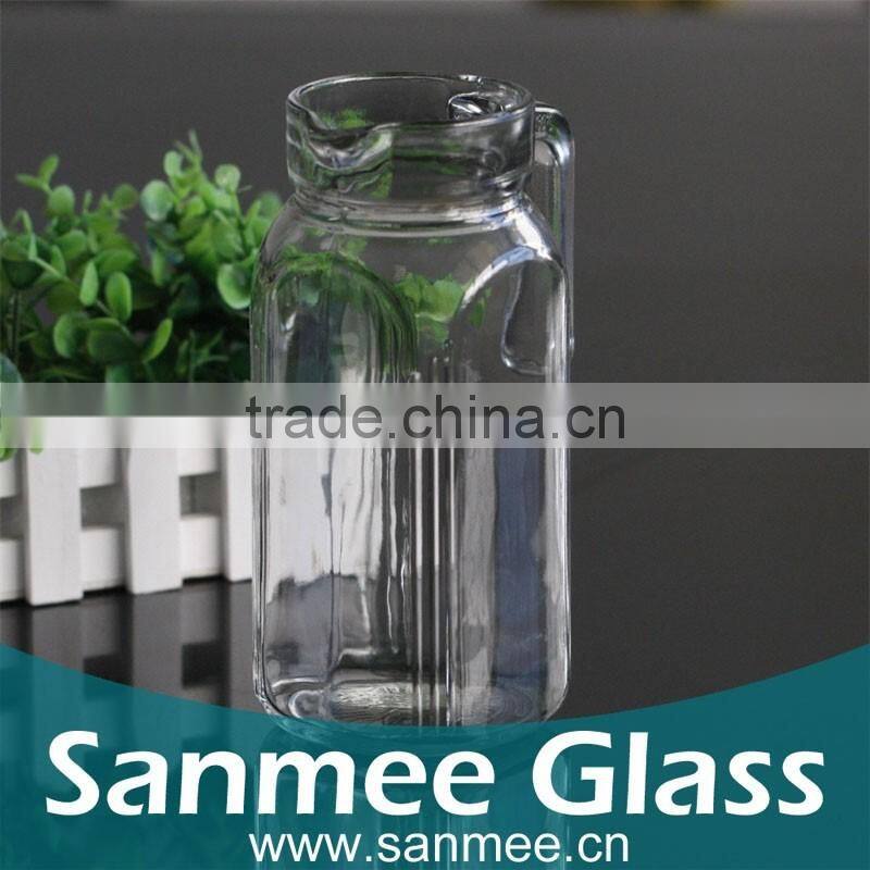 Big Capacity Clear Glass Cooling Water Jar with Lid