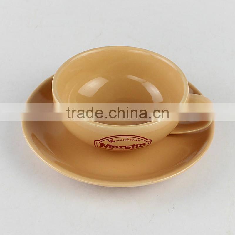 Wholesale coffee mugs with logo and saucer