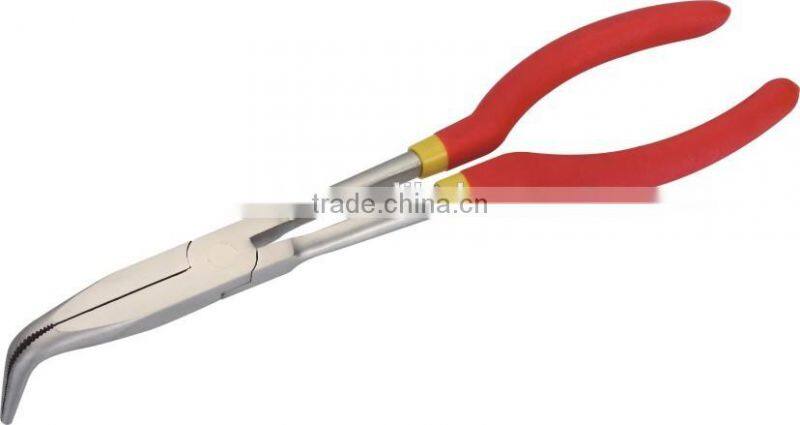 American type double color PVC dipped handle 360 degree bent nose long reach pliers
