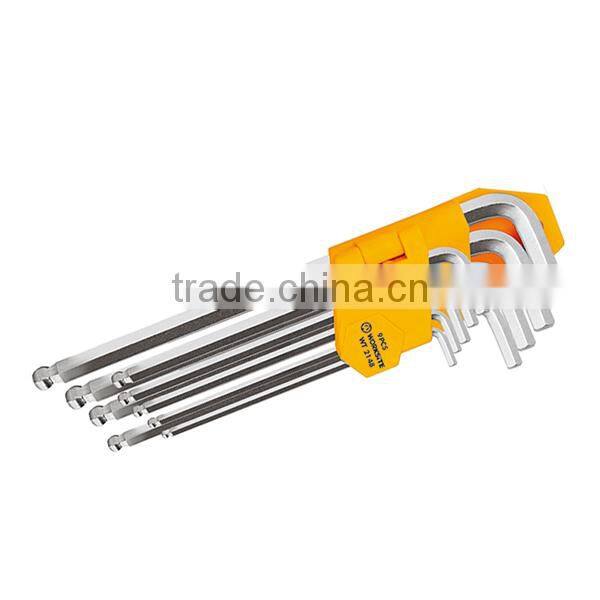 WT2148 Worksite Brand Hand Tools 9pcs Ball Point Hex Wrench Sets
