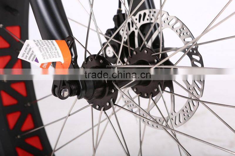 2017 New style 26 inch fat tire electric bike snow bike